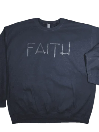 Faith Sweatshirt (All Black Wordseed Collection)