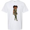 Camo Black Betty Boop White T-Shirt