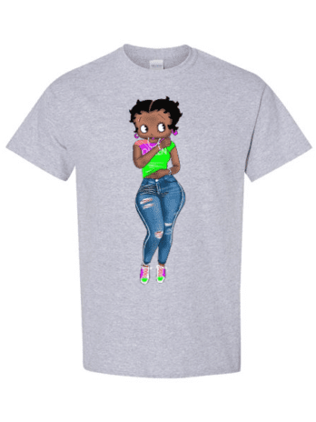 Curvy Black Betty Boop T-Shirt
