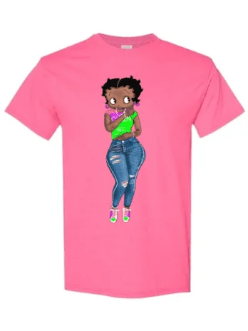 Curvy Black Betty Boop T-Shirt