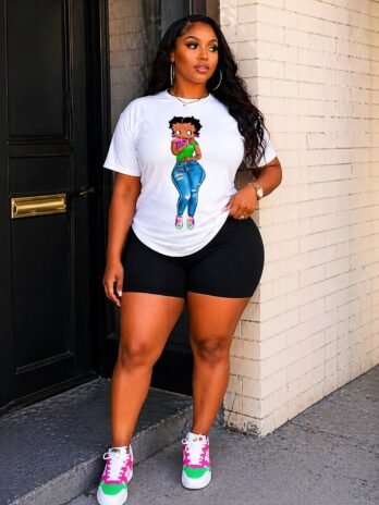 Curvy Black Betty Boop T-Shirt