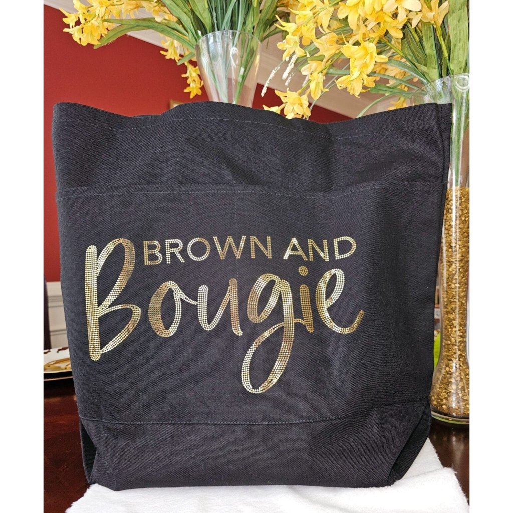 Brown And Bougie Black Hand Bag