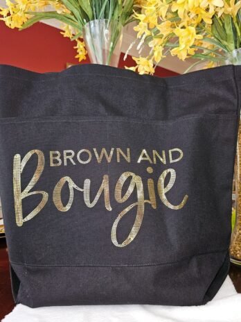 Brown and Bougie Black Handbag