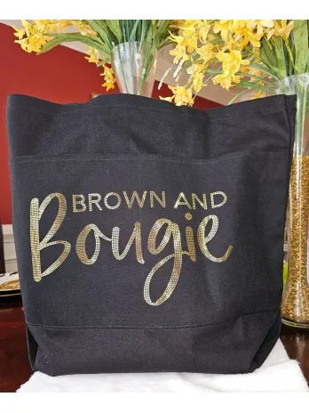 Brown and Bougie Black Handbag