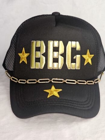 BBG Black Trucker Hat (Gold Star Edition)