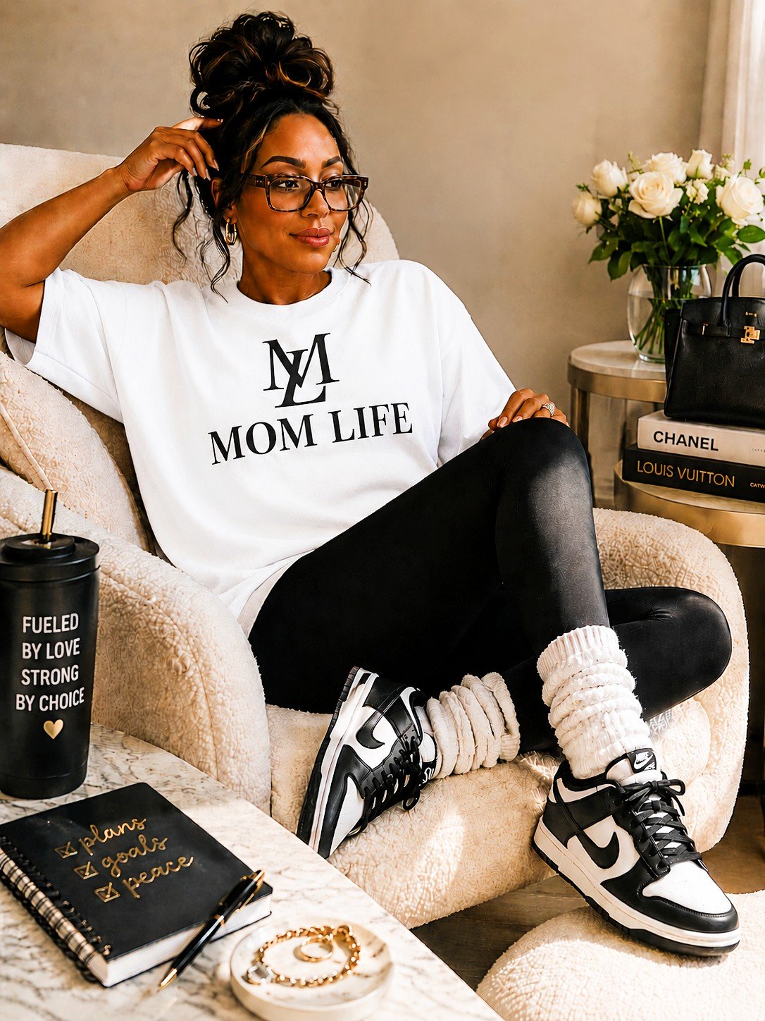 Mom Life T-Shirt 2 Bougie Boss Gear Mom Life T Shirt Mock up