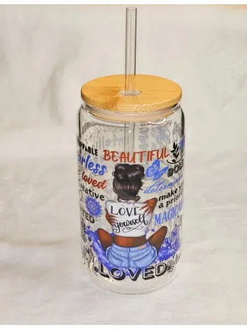 Love Yourself Glass Tumbler