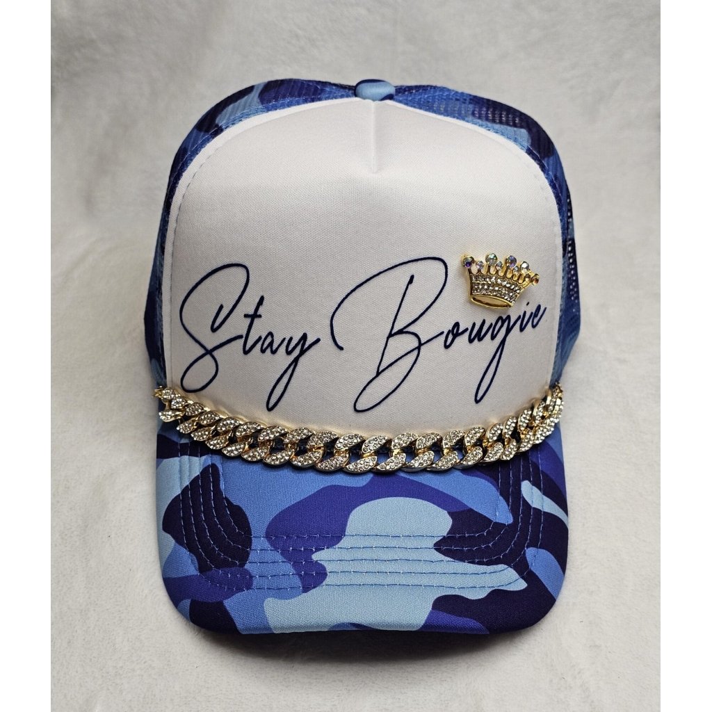 Stay Bougie Blue Camo Hat 2
