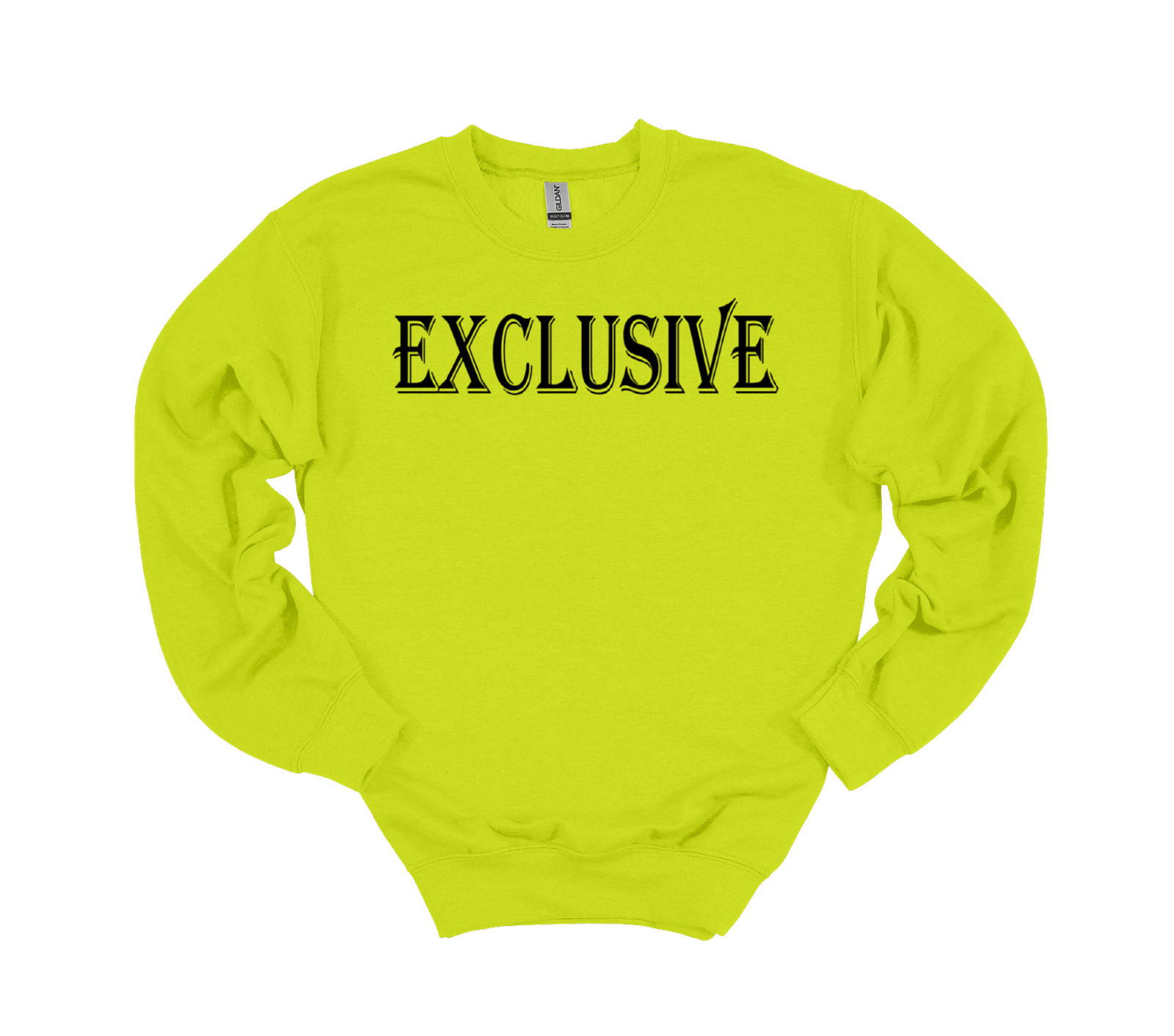 Bougie Boss Gear Exclusive Sweatshirt Mock Up Safety Green