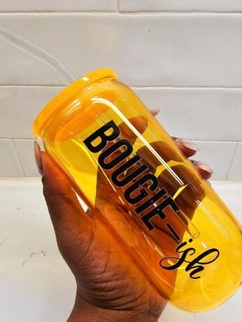 Bougie-ish Orange Glass Tumbler
