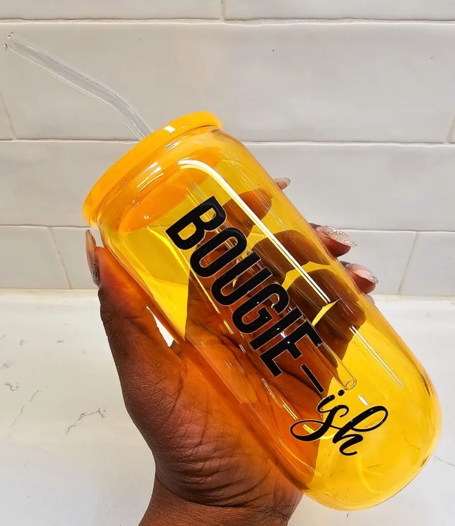 Bougie-ish Orange Glass Tumbler 3