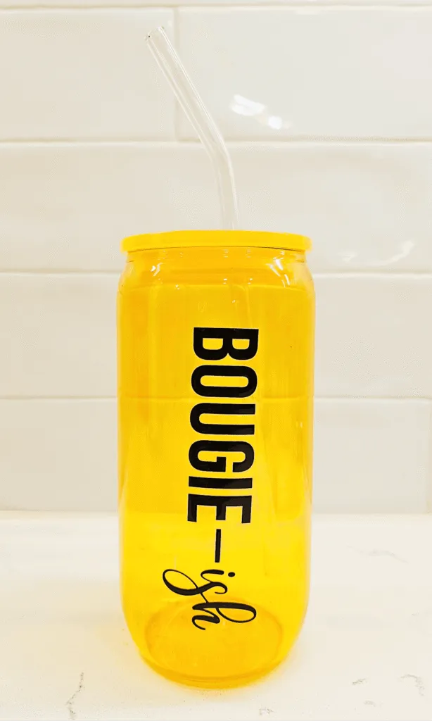 Bougie-ish Orange Glass Tumbler