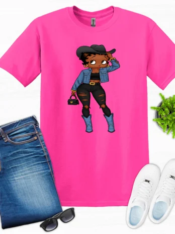 Cowgirl Black Betty Boop