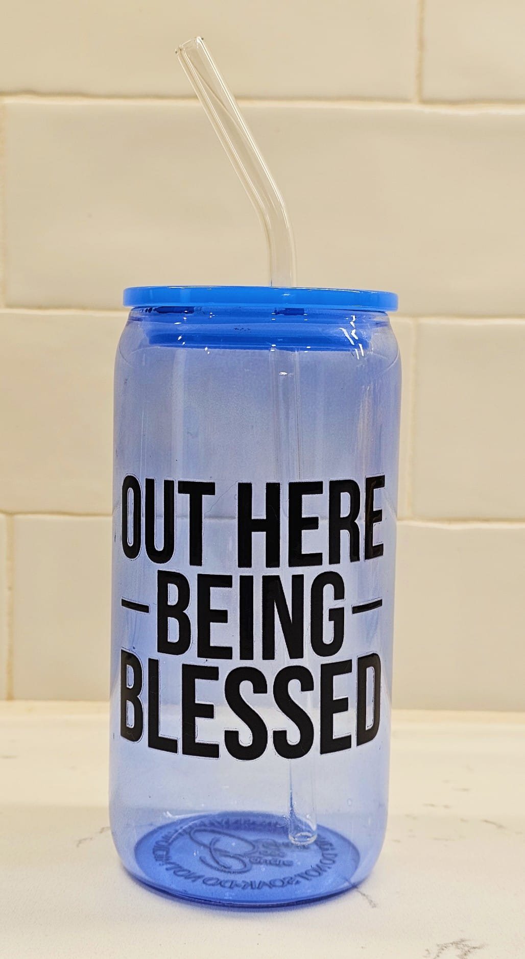 Bougie Boss Gear Out Here Being Blessed Blue Tumbler