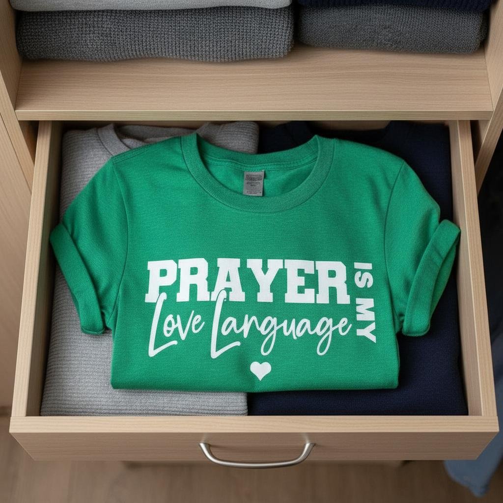 Prayer is My Love Language Green T-Shirt